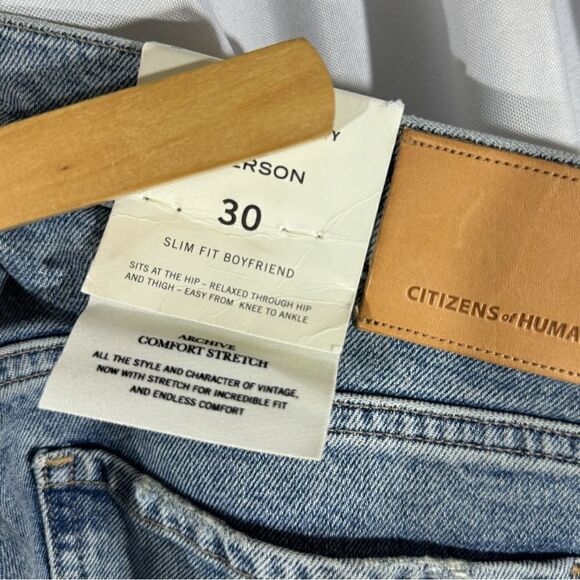 CITIZENS OF HUMANITY EMERSON SLIM FIT BOYFRIEND DENIM JEANS IN FREEPORT 30 NWT - Picture 8 of 9